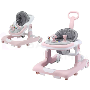 Multi-functional 3in1 Baby Monkey Musical Walker - Pink